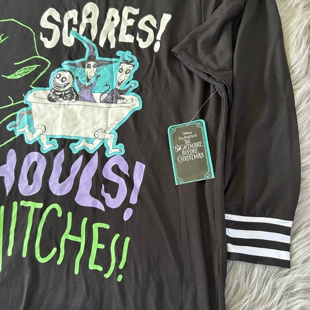 The Nightmare Before Christmas Pajama Shirt Women's Size XS Nightgown Sleepshirt - Picture 3 of 6